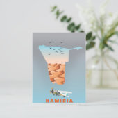 ナミビアの地図 ポストカード (スタンド正面)