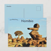 ナミビアの岩と木 ポストカード (正面/裏面)