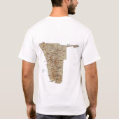 ナミビアの旗および地図のTシャツ Tシャツ (裏面)