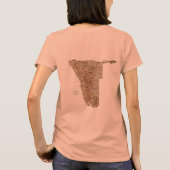 ナミビアの旗と地図Tシャツ Tシャツ (裏面)