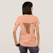 ナミビアの旗と地図Tシャツ Tシャツ (裏面フル)