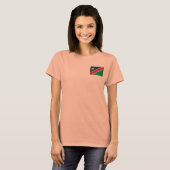 ナミビアの旗と地図Tシャツ Tシャツ (正面フル)
