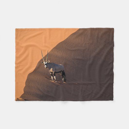 ナミビアの端にあるオリックス フリースブランケット (正面(横))