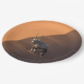 ナミビアの端にあるオリックス ペーパープレート (アングル)