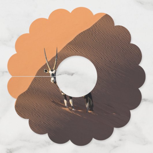 ナミビアの端にあるオリックス ワイングラスタグ (裏面)