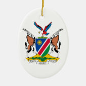 ナミビアの紋章付き外衣 セラミックオーナメント (正面)