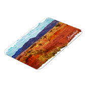 ナミビアの風景パノラマ水彩画 マグネット (左側)