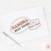 ナミビアは行った 楕円形シール (封筒)