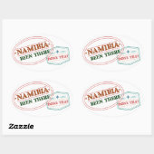 ナミビアは行った 楕円形シール (シート)