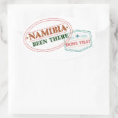 ナミビアは行った 楕円形シール (バッグ)