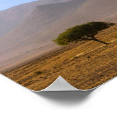 ナミビアアフリカ砂漠の風景自然 ポスター (角)