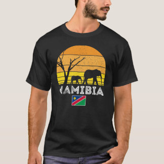 ナミビアエレファントサファリサンセットTシャツ Tシャツ
