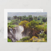 ナミビアクネリバーエプパ滝景観自然 ポストカード (正面/裏面)