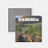 ナミビアクネリバーエプパ滝景観自然 マグネット (正面/裏面)