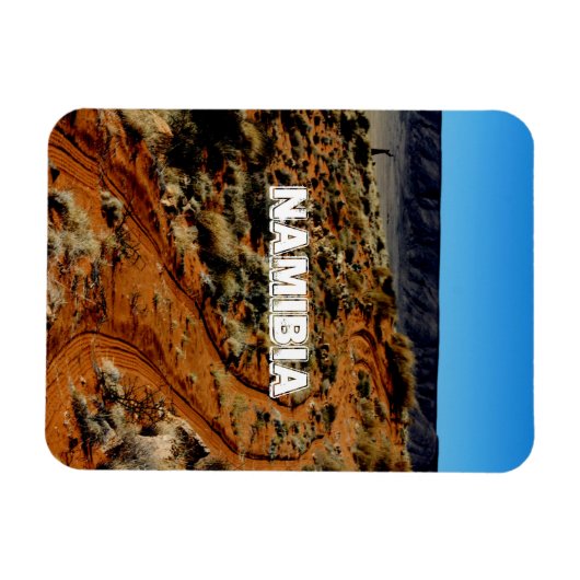 ナミビアティロールナミブデザートランドスケープレッドソイル マグネット (横)