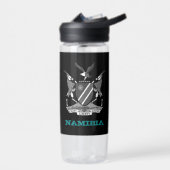ナミビアフィットネスとナミビアの紋章 ウォーターボトル (左面)