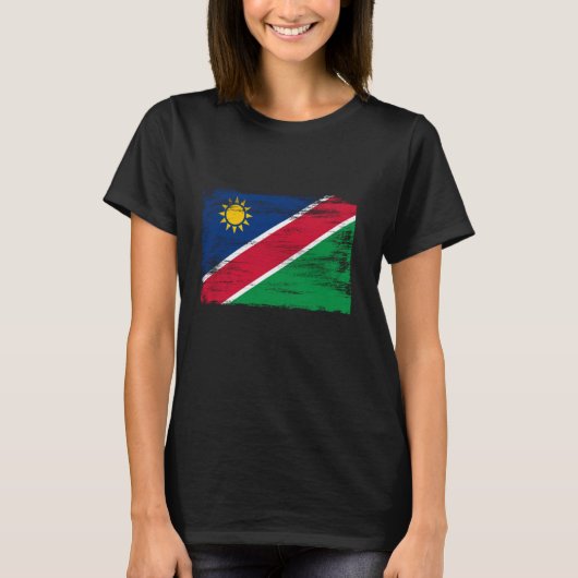 ナミビアプライドナミビア国旗アフリカのルーツ伝統 Tシャツ (正面)