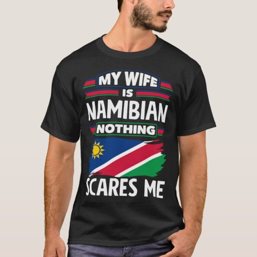 ナミビアンナミビア国旗の引用文1 Tシャツ (正面)