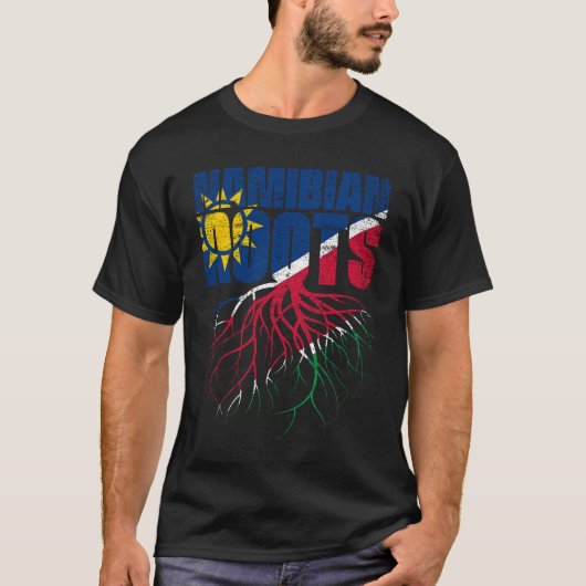 ナミビアンルーツナミビア伝統国旗 Tシャツ (正面)