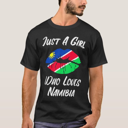 ナミビア口唇愛国旗 Tシャツ (正面)