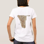 ナミビア国旗と地図dk Tシャツ (裏面)