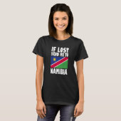 ナミビア国旗のもしデザイン失ったが私をナミビアに送る Tシャツ (正面フル)