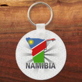 ナミビア国旗の地図2.0 キーホルダー (正面)