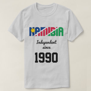 ナミビア国旗の独立性お祝い Tシャツ