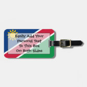 ナミビア国旗簡単ID個人 ラゲッジタグ (正面横)