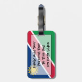 ナミビア国旗簡単ID個人 ラゲッジタグ (裏面縦)