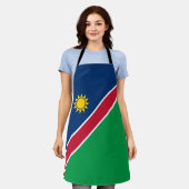 ナミビア国旗 エプロン (着用した状態)