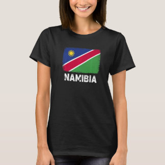 ナミビア国旗 ナミビアの人々を応援する 女性 男性 Tシャツ