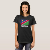 ナミビア国旗 ナミビアの人々を応援する 女性 男性 Tシャツ (正面フル)