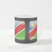 ナミビア国旗 フロストグラスマグカップ (正面右)
