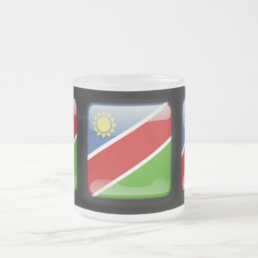 ナミビア国旗 フロストグラスマグカップ (中央)