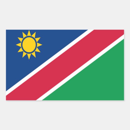 ナミビア国旗 長方形シール (正面)