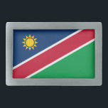 ナミビア国旗 長方形ベルトバックル<br><div class="desc">ナミビアの愛国国旗。</div>