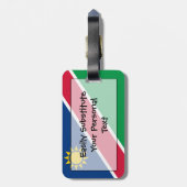 ナミビア簡単IDパーソナル国旗 ラゲッジタグ (裏面縦)