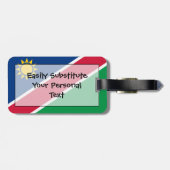ナミビア簡単IDパーソナル国旗 ラゲッジタグ (裏面横)