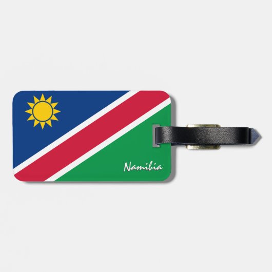 ナミビア荷物タグ、愛国的なナミビア国旗 ラゲッジタグ (裏面横)