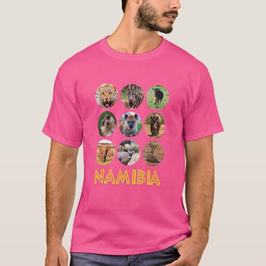 ナミビア アフリカの動物 野生生物 自然 Tシャツ (正面)