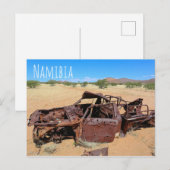 ナミビア・アフリカ車の難破弾穴風景 ポストカード (正面/裏面)