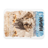 ナミビア・アフリカ野生生物サファリ マグネット (横)