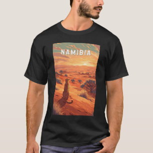 ナミビア イラスト 旅行 アート ヴィンテージ Tシャツ