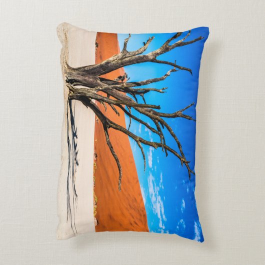 ナミビア,デアドブリの枯れ木 アクセントクッション (裏面(縦))