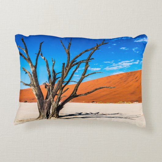 ナミビア,デアドブリの枯れ木 アクセントクッション (裏面)