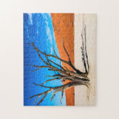 ナミビア,デアドブリの枯れ木 ジグソーパズル (縦)