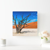 ナミビア，デアドブリの枯れ木 スクエア壁時計 (ホーム)