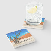 ナミビア,デアドブリの枯れ木 ストーンコースター (横)