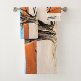 ナミビア，デアドブリの枯れ木 バスタオルセット
